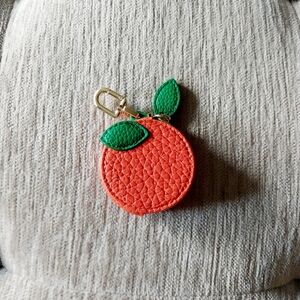 LAST ONE! ORANGE Bag Charm Coin Purse Keychain